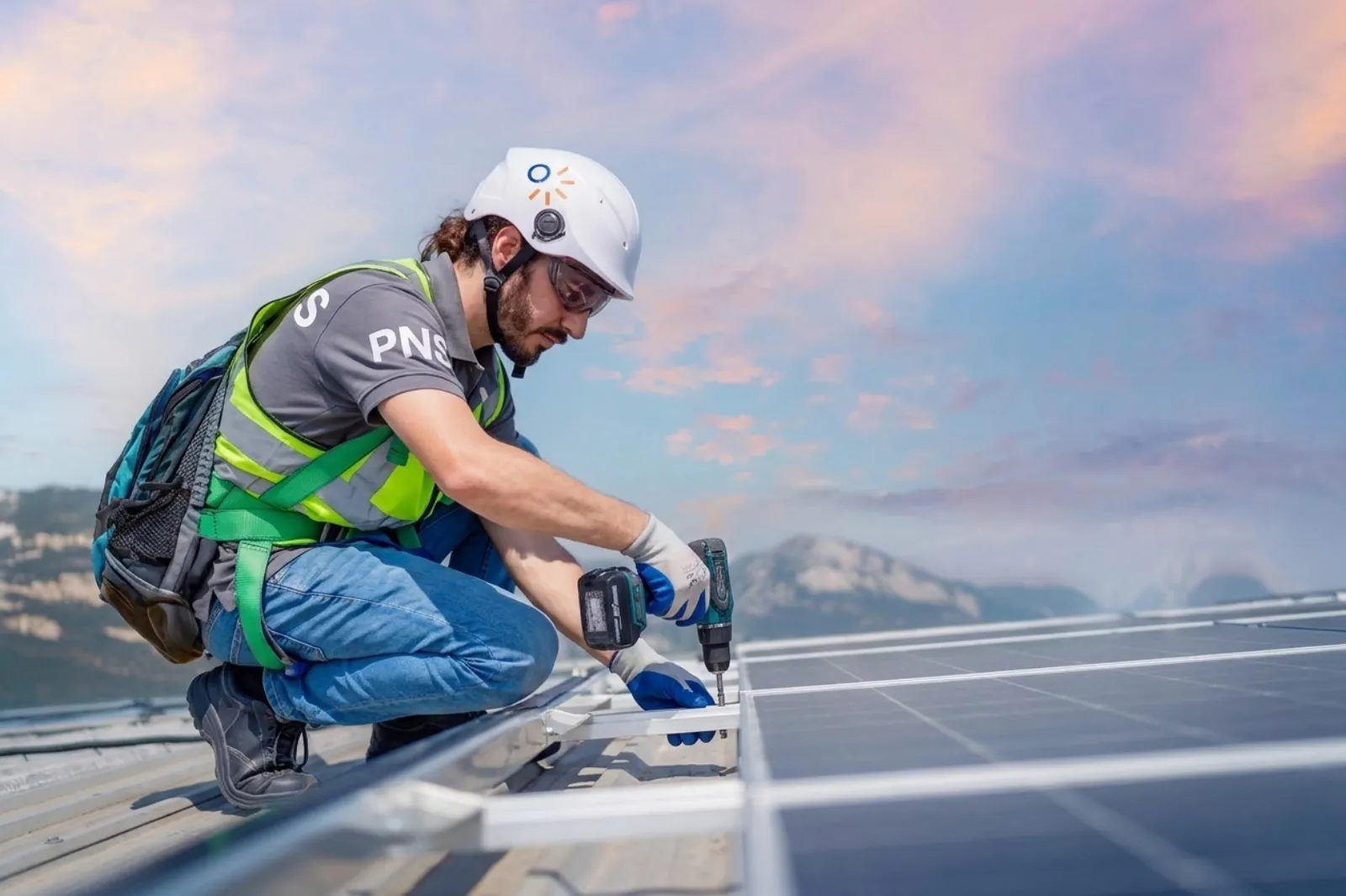 Installation de panneaux solaires